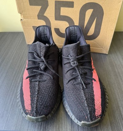 Adidas Yeezy Boost 350 V2 Core Black Red Mens Sneakers Us 13