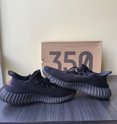 Adidas Yeezy Boost 350 V2 Core Black Red Mens Sneakers Us 13