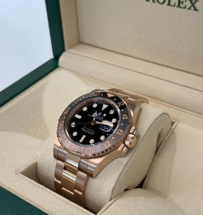 Rolex Gmt-master Ii Nuovo 2022 Oro Rosa Full Set Con Documenti Scatola Rolex