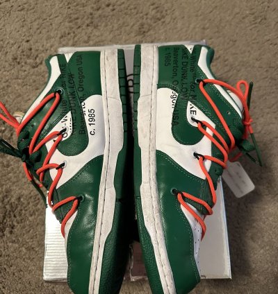 Pine Green Off-white Nike Low Top Dunks Size 10 5