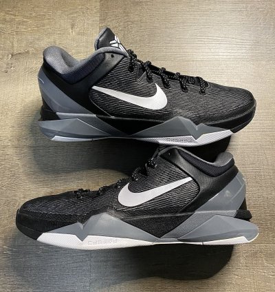 Nike Kobe 7 Black White Wolf Grey Sz 11