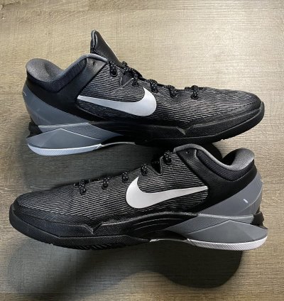 Nike Kobe 7 Black White Wolf Grey Sz 11