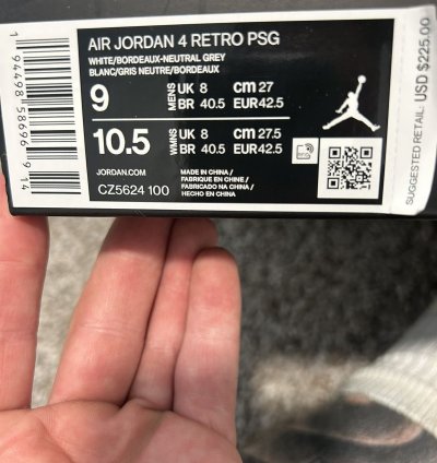Psg Retro 4 Size 9