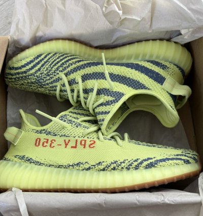 Adidas Yeezy Boost 350 V2 Semi Frozen Yellow B37572 Sz 12
