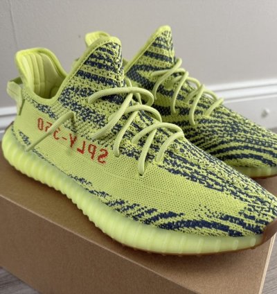 Adidas Yeezy Boost 350 V2 Semi Frozen Yellow B37572 Sz 12