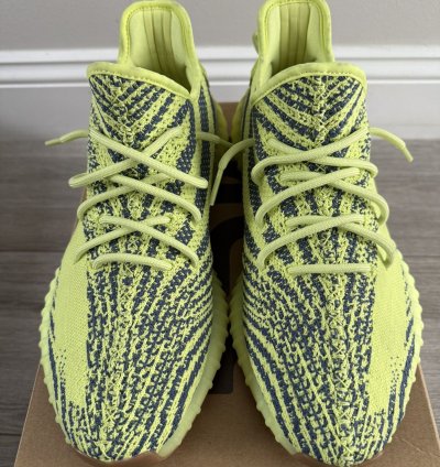 Adidas Yeezy Boost 350 V2 Semi Frozen Yellow B37572 Sz 12
