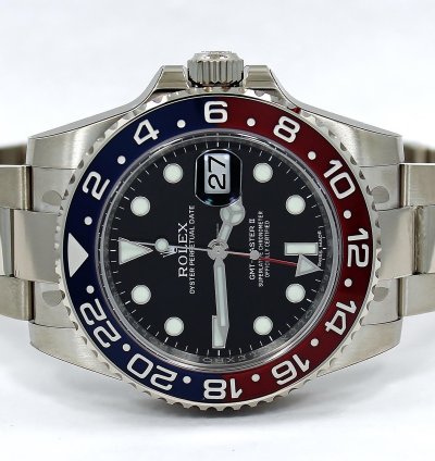 Rolex Gmt-master Ii Pepsi 116719 Blro Ceramic Bezel 18k White Gold Box Papers New Ful Stickers
