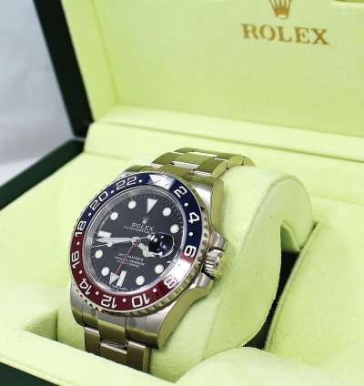 Rolex Gmt-master Ii Pepsi 116719 Blro Ceramic Bezel 18k White Gold Box Papers New Ful Stickers