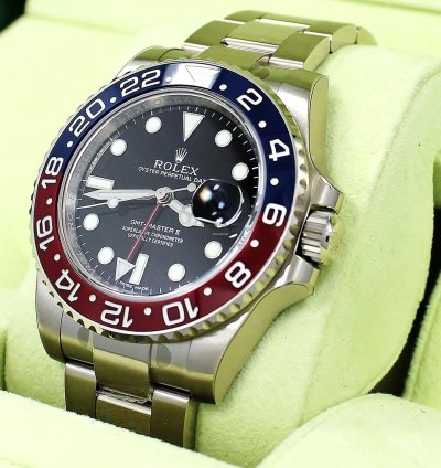 Rolex Gmt-master Ii Pepsi 116719 Blro Ceramic Bezel 18k White Gold Box Papers New Ful Stickers