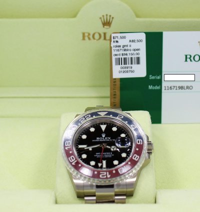 Rolex Gmt-master Ii Pepsi 116719 Blro Ceramic Bezel 18k White Gold Box Papers New Ful Stickers