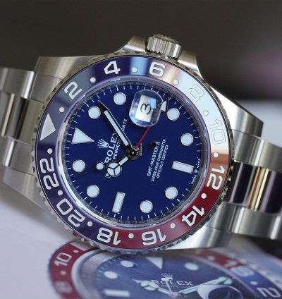 Rolex Gmt-master Ii Pepsi In White Gold Blue Dial 126719blro