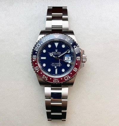 Rolex Gmt-master Ii Pepsi In White Gold Blue Dial 126719blro