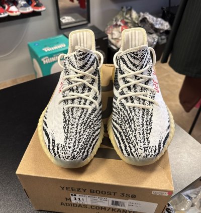 Adidas Yeezy Boost 350 V2 Zebra White Black Men Us
