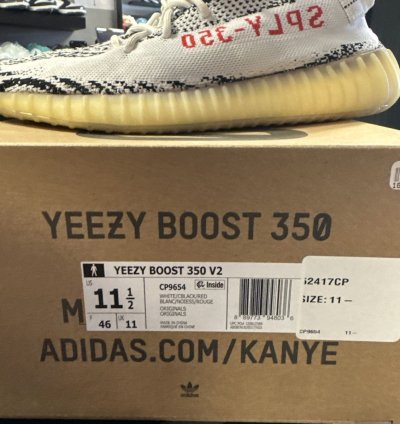 Adidas Yeezy Boost 350 V2 Zebra White Black Men Us