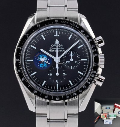Omega 42mm 2003 1y Warranty Fullset Ref 3578 51 00 Snoopy Moonwatch Steel Black Dial Serviced