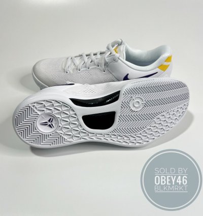 Nike Kobe 8 Protro Lakers Home White Court Purple 9 5