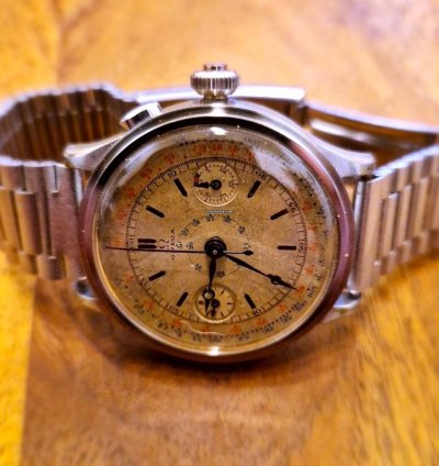 Omega Chrono Omega 33 3 Mono Pusher Con Reset In Corona