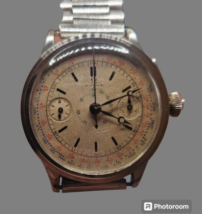 Omega Chrono Omega 33 3 Mono Pusher Con Reset In Corona