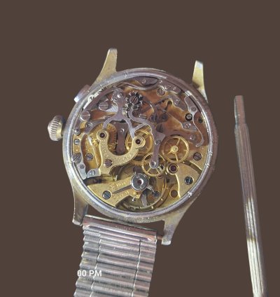 Omega Chrono Omega 33 3 Mono Pusher Con Reset In Corona