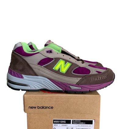 New Balance Stray Rats 991 Purple Green M991srg