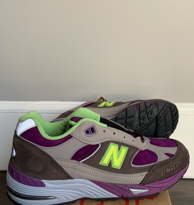 New Balance Stray Rats 991 Purple Green M991srg