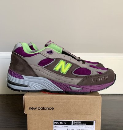 New Balance Stray Rats 991 Purple Green M991srg