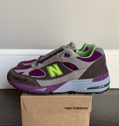 New Balance Stray Rats 991 Purple Green M991srg