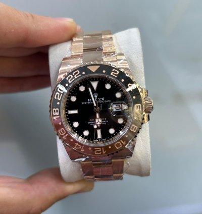 Rolex Gmt-master Ii Root Beer 18k Rose Gold 126715chnr