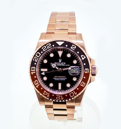 Rolex Gmt-master Ii Root Beer 40mm Everose Gold Black Dial Brown Black Bezel 126715chn