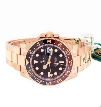 Rolex Gmt-master Ii Root Beer 40mm Everose Gold Black Dial Brown Black Bezel 126715chn
