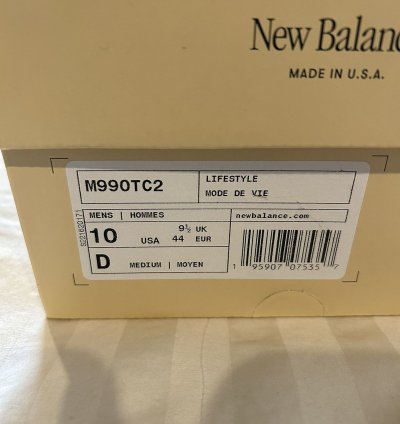 New Balance Teddy Santis 990v2 Sea Salt Size 10