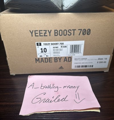 Adidas Yeezy Boost 700 Salt Size 10