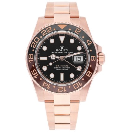 Rolex Gmt-master Ii Rootbeer 40mm Oyster 126715chnr Rose Gold Watch Black Dial 2024