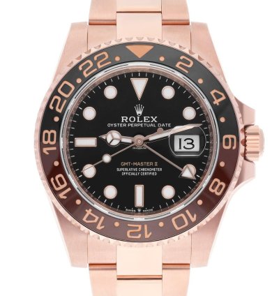 Rolex Gmt-master Ii Rootbeer 40mm Oyster 126715chnr Rose Gold Watch Black Dial 2024