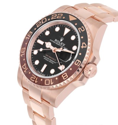 Rolex Gmt-master Ii Rootbeer 40mm Oyster 126715chnr Rose Gold Watch Black Dial 2024