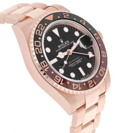 Rolex Gmt-master Ii Rootbeer 40mm Oyster 126715chnr Rose Gold Watch Black Dial 2024