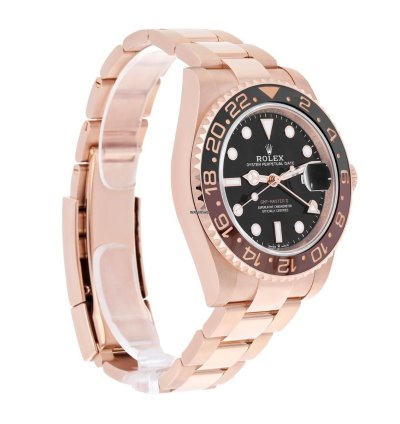 Rolex Gmt-master Ii Rootbeer 40mm Oyster 126715chnr Rose Gold Watch Black Dial 2024