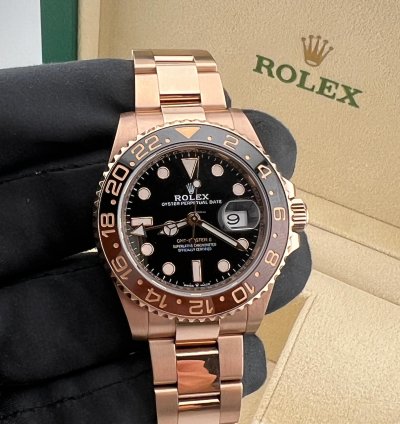 Rolex Gmt-master Ii Rootbeer Full Rose Gold