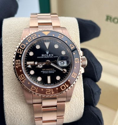 Rolex Gmt-master Ii Rootbeer Full Rose Gold