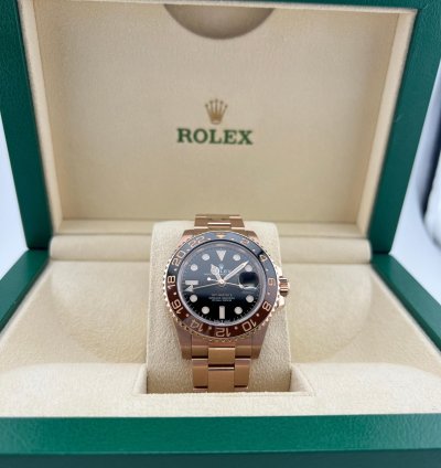 Rolex Gmt-master Ii Rootbeer Full Rose Gold
