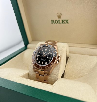 Rolex Gmt-master Ii Rootbeer Full Rose Gold