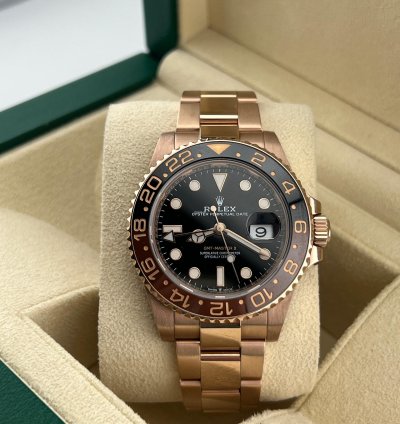 Rolex Gmt-master Ii Rootbeer Full Rose Gold