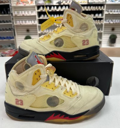 Size 10 - Nike Air Jordan 5 Retro Off-white Sail Dh8565-100
