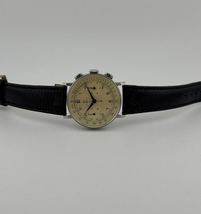 Omega Chronograph Calibre 33 3 Acier Staybrite Top Condition Swiss Made