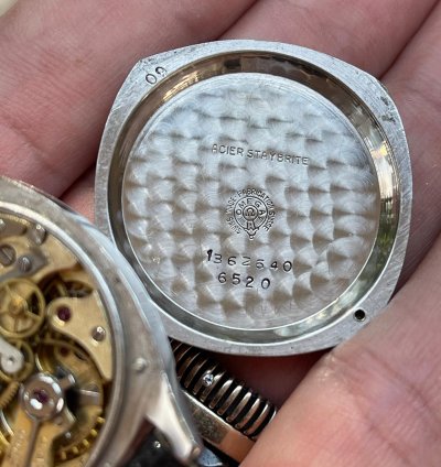 Omega Classic 1930s Single Pusher Chronograph Ref Ck 808 Enamel Dial