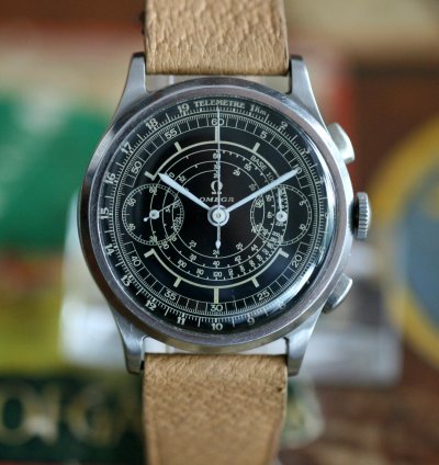 Omega Classic 33 3 Chro Oversize 38 Mm Chronograph Black Dial Top