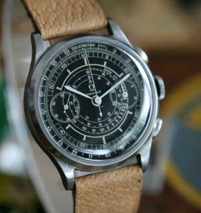 Omega Classic 33 3 Chro Oversize 38 Mm Chronograph Black Dial Top