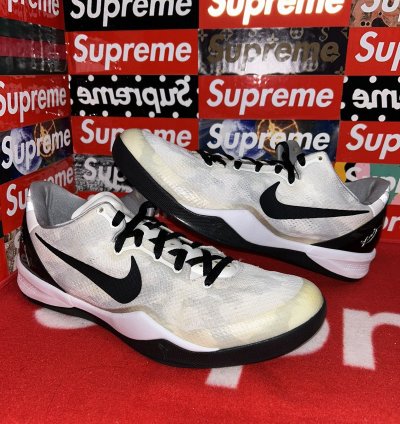 Nike Kobe 8 Tb White Black 599520-111 Size 14