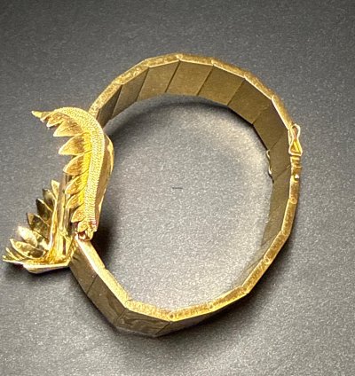 Omega Classic Brazalete Nido Brazalete Con Reloj Oculto Oro 18 Vintage
