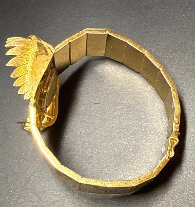Omega Classic Brazalete Nido Brazalete Con Reloj Oculto Oro 18 Vintage